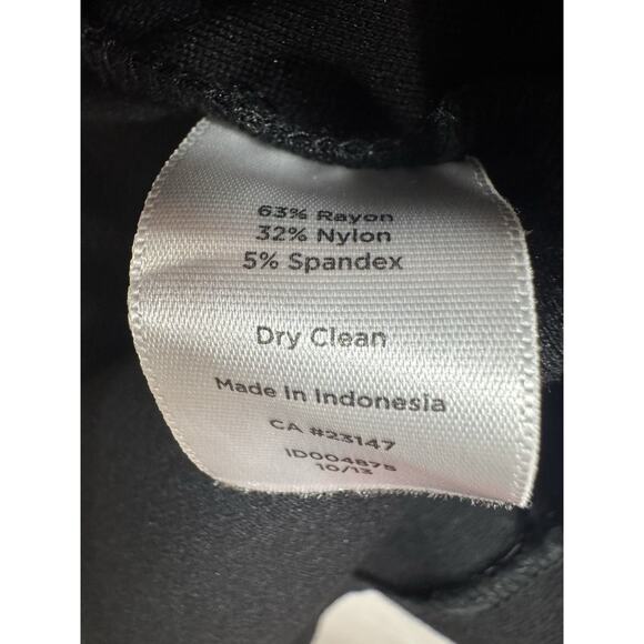 Talbots Plus 16 Ponte Knit Dress Black Tan Classy Office Church Stretch Work - Picture 7 of 8